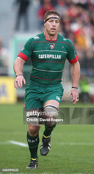 Brad Thorn of Leicester looks on during the European Rugby Champions Cup pool three match between RC Toulon and Leicester Tigers at Felix Mayol...