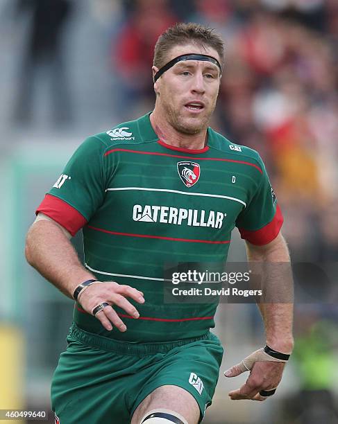 Brad Thorn of Leicester looks on during the European Rugby Champions Cup pool three match between RC Toulon and Leicester Tigers at Felix Mayol...