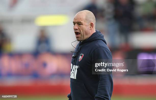 Richard Cockerill, director of rugby of Leicester Tigers looks on during the European Rugby Champions Cup pool three match between RC Toulon and...