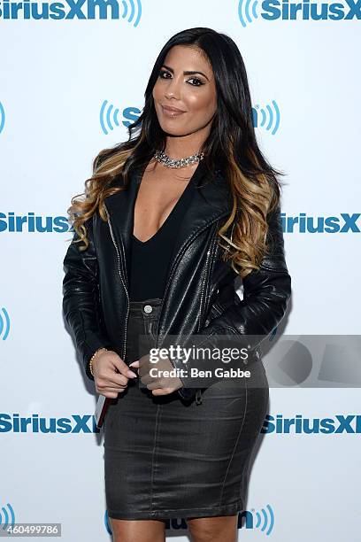 Natalie Guercio of 'Mob Wives' visits at SiriusXM Studios on December 15, 2014 in New York City.