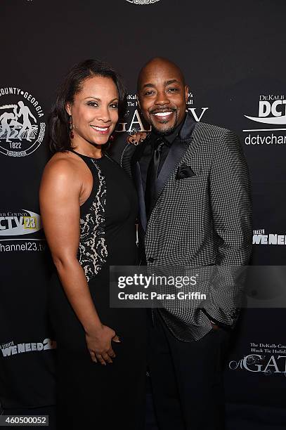Director Will Packer and Heather Hayslett attend the 2014 Black Tie Holiday Scholarship Ball at Thalia N. Carlos Hellenic Community Center on...