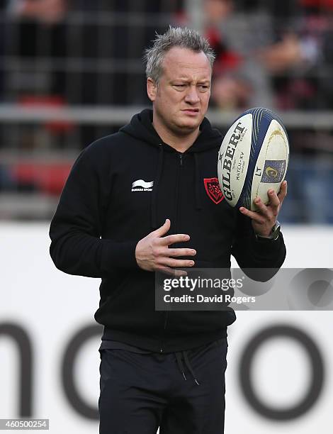 Paul Stridgeon, conditioning coach of Toulon looks on during the European Rugby Champions Cup pool three match between RC Toulon and Leicester Tigers...