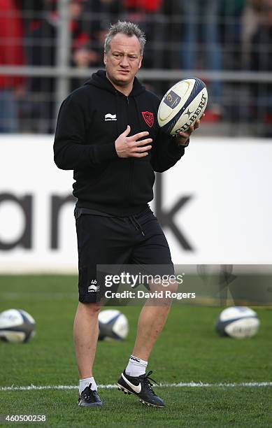 Paul Stridgeon, conditioning coach of Toulon looks on during the European Rugby Champions Cup pool three match between RC Toulon and Leicester Tigers...