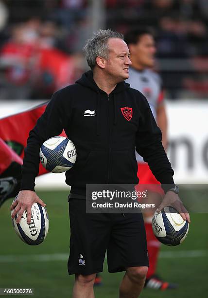 Paul Stridgeon, conditioning coach of Toulon looks on during the European Rugby Champions Cup pool three match between RC Toulon and Leicester Tigers...