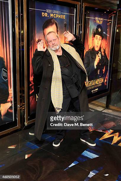 Terry Gilliam attends the UK Premiere of "Night At The Museum: Secret Of The Tomb" at Empire Leicester Square on December 15, 2014 in London, England.