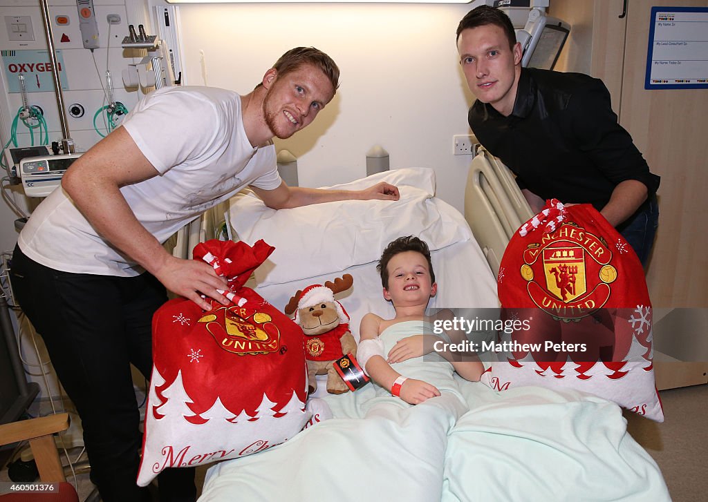 Manchester United Players Visit The Royal Manchester Children's Hospital