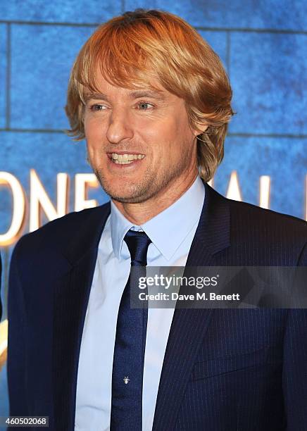 Owen Wilson attends the UK Premiere of "Night At The Museum: Secret Of The Tomb" at Empire Leicester Square on December 15, 2014 in London, England.