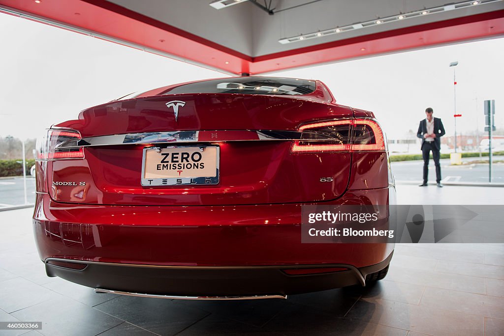 A Tesla Motors Inc. Gallery And Service Center As Stock Rebounds