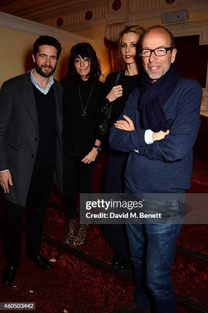 Producer Kris Thykier, Claudia Winkleman, Laura Bailey and producer Eric Fellner attend the screening of 'Trash' hosted by Claudia Winkleman, Emma...