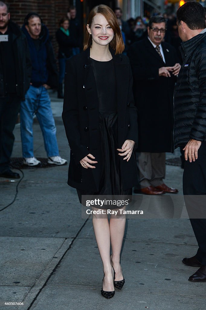 Celebrities Visit "Late Show With David Letterman" - December 15, 2014