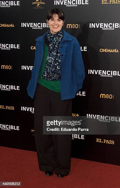 Maria Belon attends "Unbroken" premiere at the Capitol cinema on December 15, 2014 in Madrid, Spain.