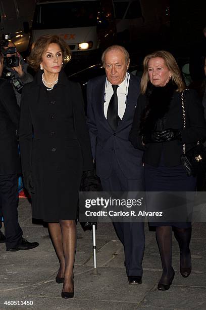 Nati Abascal and Tomas Terry attend a Funeral Service for Duchess of Alba at the Real Basilica de San Francisco el Grande on December 15, 2014 in...