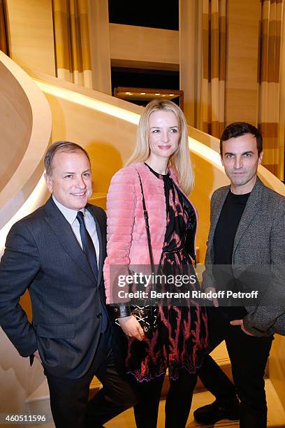 Chief Executive Officer of Louis Vuitton, Michael Burke, Louis Vuitton's executive vice president, Delphine Arnault and Fashion Designer of Louis...