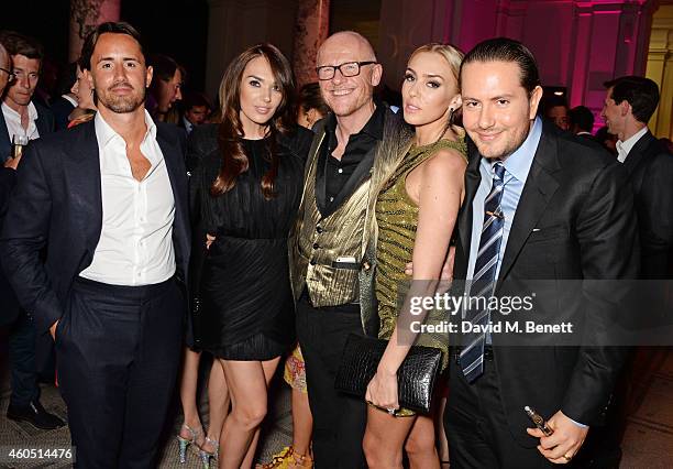 Jay Rutland, Tamara Ecclestone, John Caudwell, Petra Stunt and James Stunt attend The F1 Party in aid of the Great Ormond Street Children's Hospital...