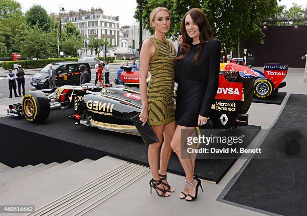 Petra Stunt and Tamara Ecclestone attend The F1 Party in aid of the Great Ormond Street Children's Hospital at the Victoria and Albert Museum on July...