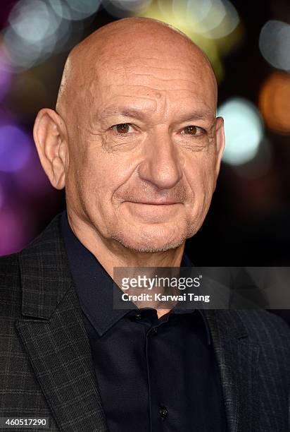 Ben Kingsley attends the UK Premiere of "Night At The Museum: Secret Of The Tomb" at Empire Leicester Square on December 15, 2014 in London, England.