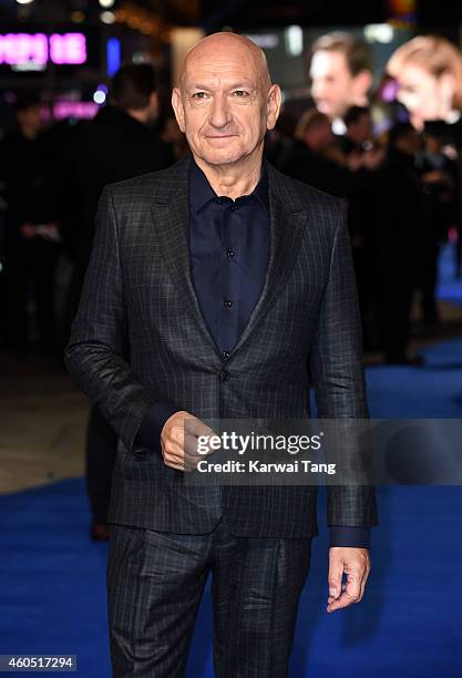 Ben Kingsley attends the UK Premiere of "Night At The Museum: Secret Of The Tomb" at Empire Leicester Square on December 15, 2014 in London, England.