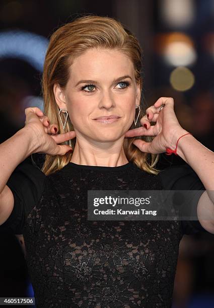 Alice Eve attends the UK Premiere of "Night At The Museum: Secret Of The Tomb" at Empire Leicester Square on December 15, 2014 in London, England.