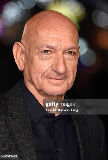 Ben Kingsley attends the UK Premiere of "Night At The Museum: Secret Of The Tomb" at Empire Leicester Square on December 15, 2014 in London, England.