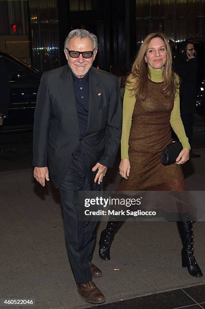 Actors Harvey Keitel and Daphna Kastner attend the "Big Eyes" New York Premiere at the Museum of Modern Art on December 15, 2014 in New York City.