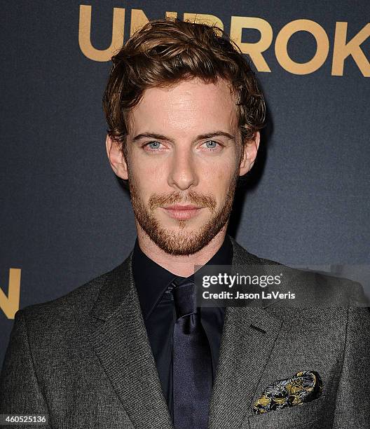 Actor Luke Treadaway attends the premiere of "Unbroken" at TCL Chinese Theatre IMAX on December 15, 2014 in Hollywood, California.