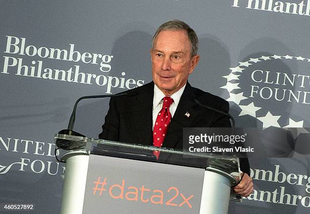 Former Mayor of NYC Mike Bloomberg attends Data2X, discussion on the vital role data plays in closing gender gaps, and how lack of data can inhibit...