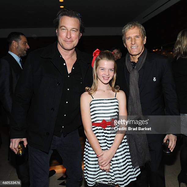 John Corbett, Delaney Raye and Michael Bolton attend the "Big Eyes" New York Premiere - After Party at Kappo Masa on December 15, 2014 in New York...