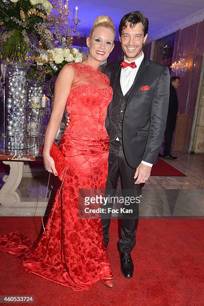 Elodie Gossuin and husband Bertrand Lacherie attend 'The Best' Awards 2014 Ceremony At Salons Hoche on December 15, 2014 in Paris, France.