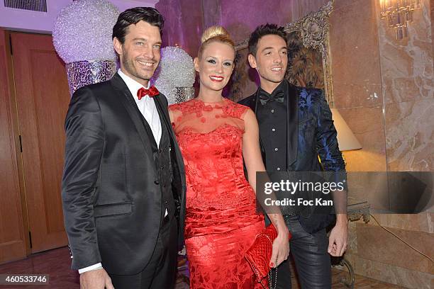 Bertrand Lacherie, Best 2014 awarded Elodie Gossuin and Maxime Dereymez attend 'The Best' Awards 2014 Ceremony At Salons Hoche on December 15, 2014...