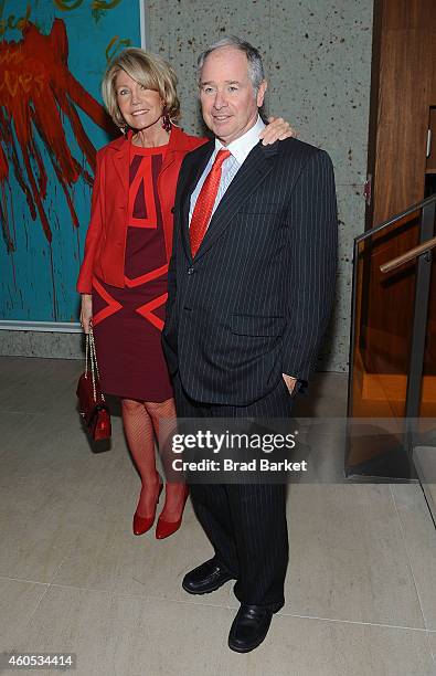 Steve Schwarzman and Christine Schwarzman attend the "Big Eyes" New York Premiere - After Party at Kappo Masa on December 15, 2014 in New York City.