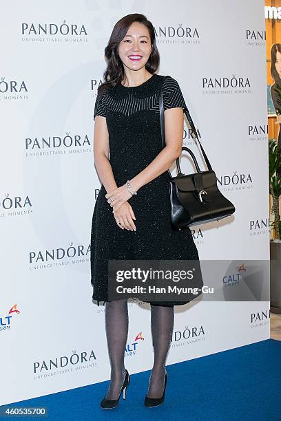 South Korean actress Um Jee-Won attends the "PANDORA" COEX Concept Store opening event at COEX Mall on December 12, 2014 in Seoul, South Korea.