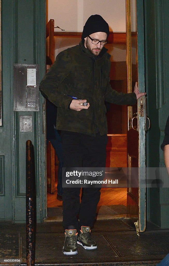 Celebrity Sightings In New York City - December 15, 2014