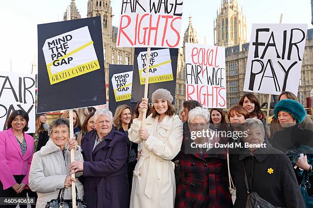 Stars of West End musical "Made In Dagenham" including Gemma Arterton , Isla Blair, Sophie Louise Dann, Sophie Stanton and Sophie Isaacs join...