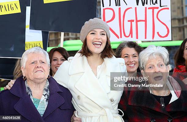 Stars of West End musical 'Made In Dagenham' including Gemma Arterton , Isla Blair, Sophie Louise Dann, Sophie Stanton and Sophie Isaacs join...