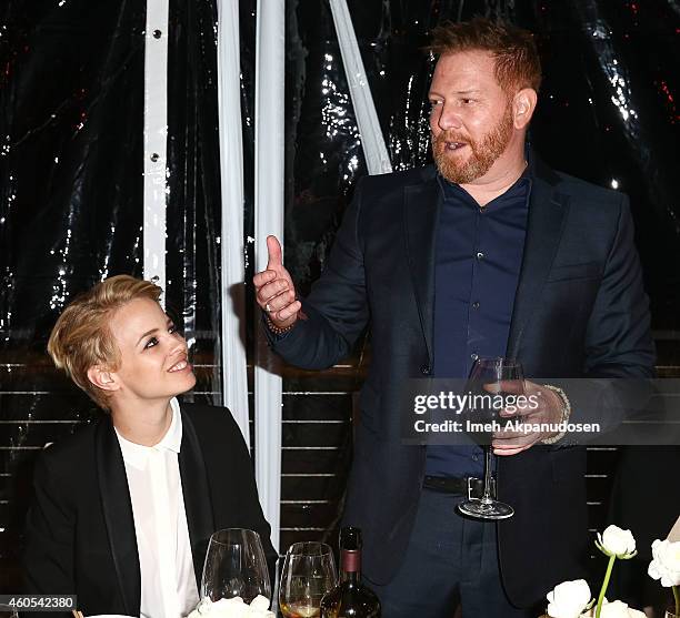 Relativity CEO Ryan Kavanaugh and model Jessica Roffey attend a dinner hosted by Haute Living and Dom Perignon honoring Relativity CEO Ryan Kavanaugh...
