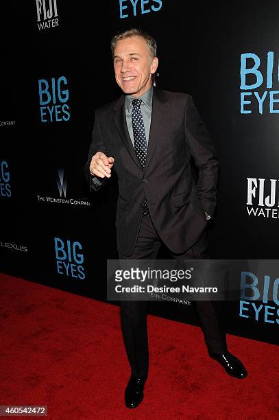 Actor Christoph Waltz attends "Big Eyes" New York Premiere at Museum of Modern Art on December 15, 2014 in New York City.