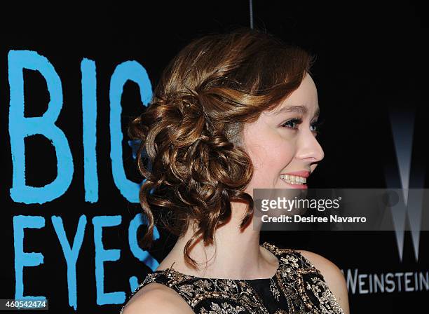 Actress Madeleine Arthur attends "Big Eyes" New York Premiere at Museum of Modern Art on December 15, 2014 in New York City.