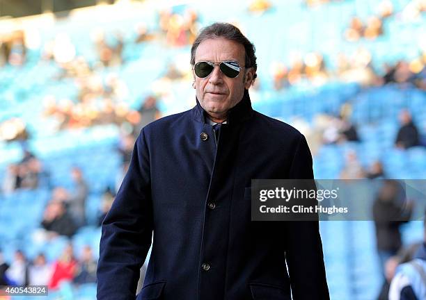 Massimo Cellino President and Director of Leeds United during the Sky Bet Championship match between Leeds United and Fulham at Elland Road on...