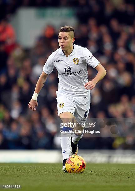 Leeds United's Adryan in action during the Sky Bet Championship match between Leeds United and Fulham at Elland Road on December 13, 2014 in Leeds,...