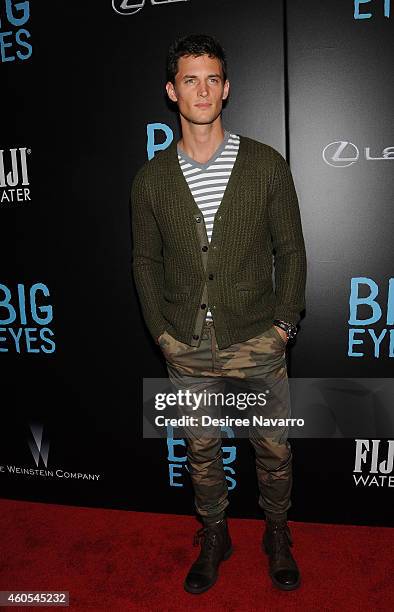 Model Garrett Neff attends "Big Eyes" New York Premiere at Museum of Modern Art on December 15, 2014 in New York City.