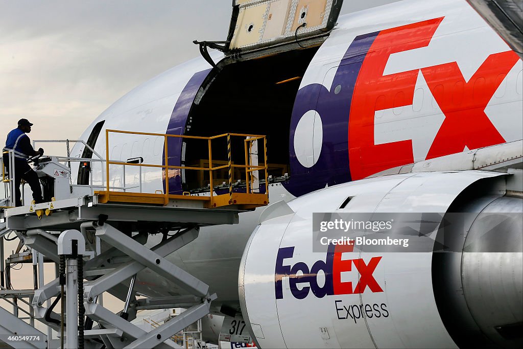 Operations Inside The LAX FedEx Corp. Distribution Hub Ahead Of Earnings Figures