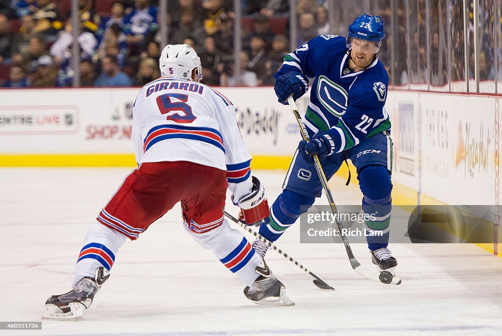 New York Rangers v Vancouver Canucks