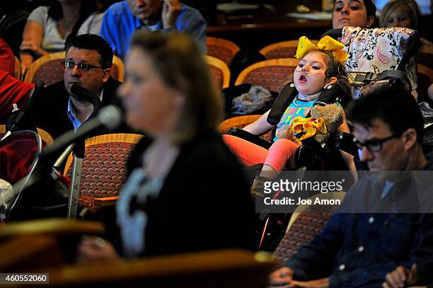 September 16: Haleigh Cox waits as her mother, Janéa, testifies at the state Capitol in support of caregiver Jason Cranford and Haleigh's Hope -- a...