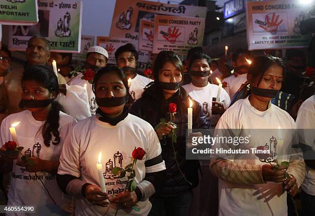 People lit candles and held solidarity marches in remembrance of the horrific December 16 Delhi gang-rape that shook the nation at the munirka bus...