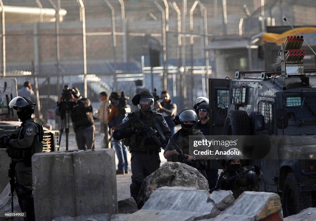 Clashes between Israeli police and Palestinians after the funeral of Mahmoud Adwan