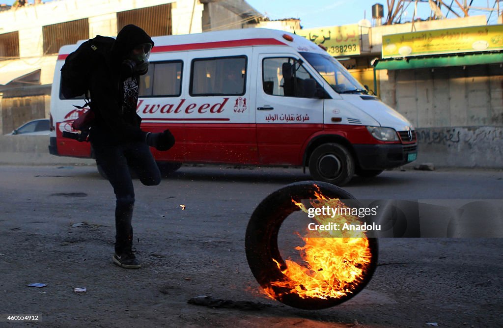 Clashes between Israeli police and Palestinians after the funeral of Mahmoud Adwan