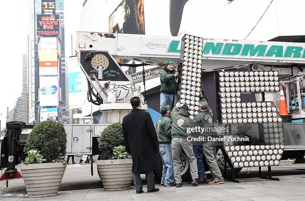 New Year's Eve Numerals Arrive In Times Square