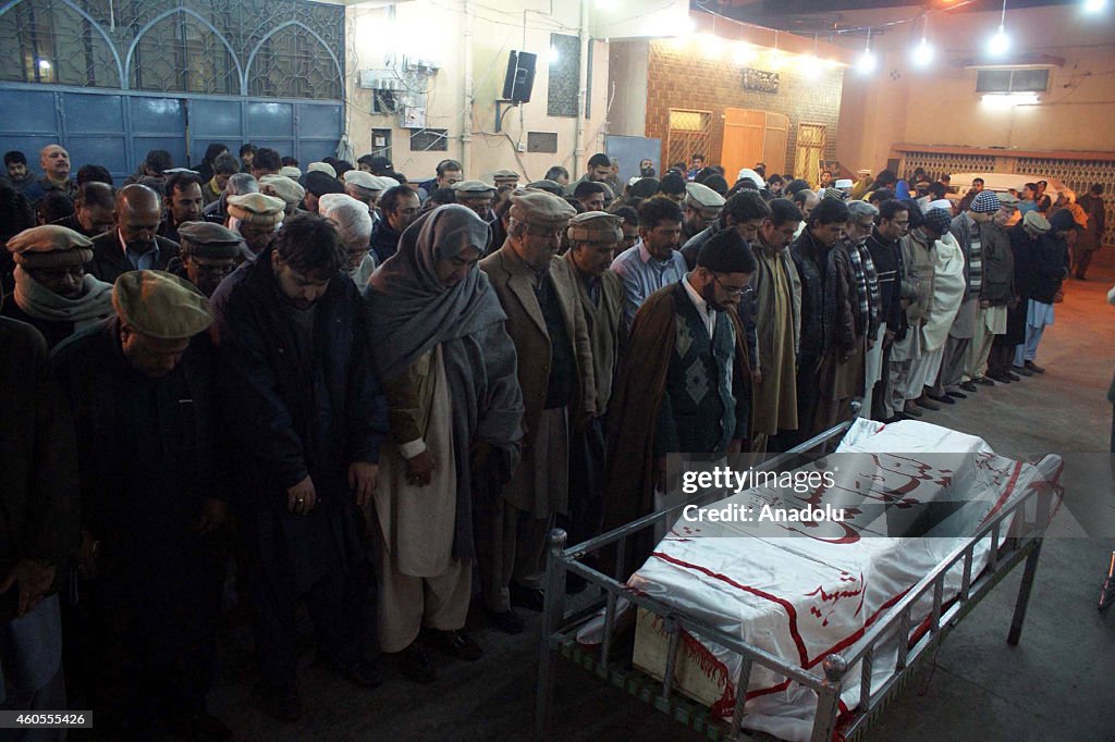 Funeral ceremony of victims of Taliban attack on an army-run school in Pakistan