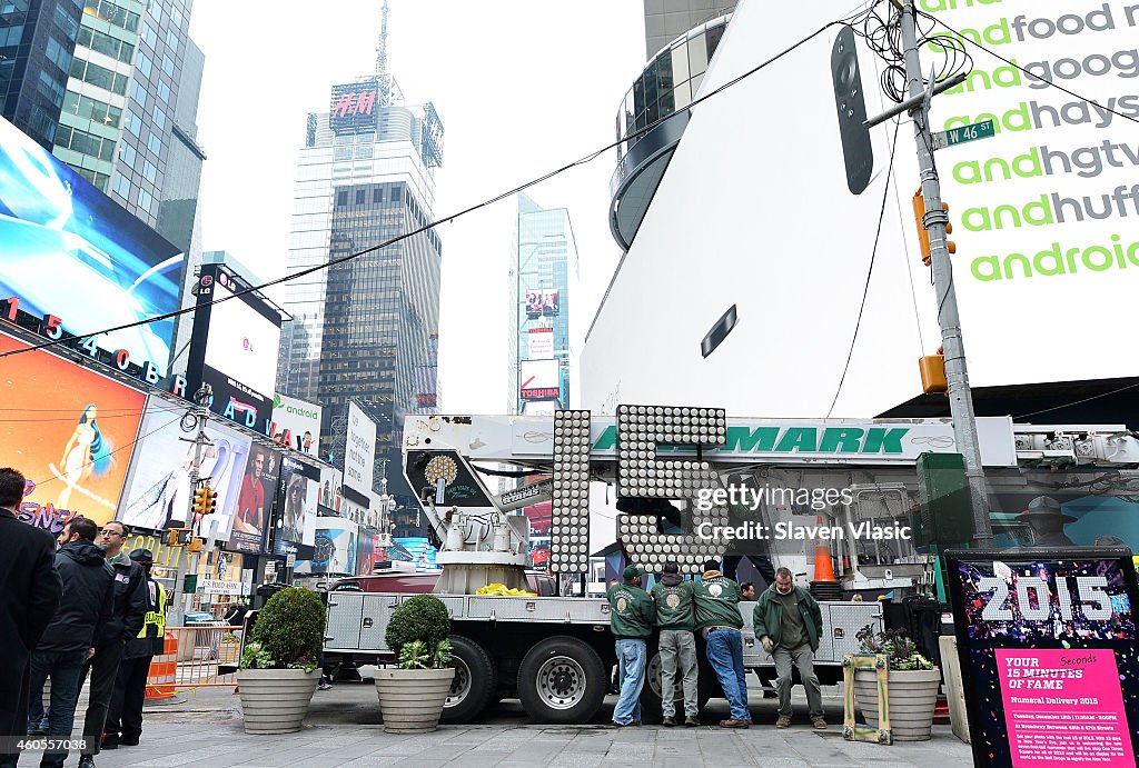 New Year's Eve Numerals Arrive In Times Square