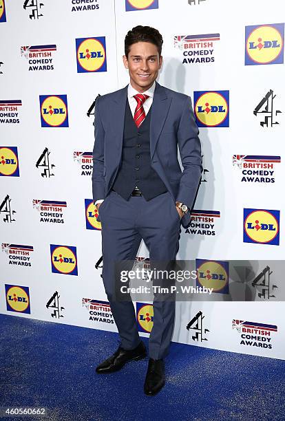 Joey Essex attends the British Comedy Awards at Fountain Studios on December 16, 2014 in London, England.